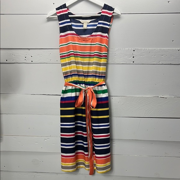 Banana Republic Colorful Striped Sleeveless Dress Size 4 - Picture 1 of 3